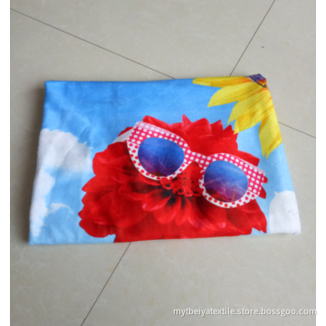 customized 3d printed sales promotion microfiber beach towel